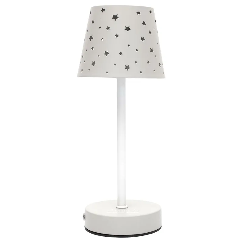 Lampa Stołowa MEBLIVA Z Ażurowymi Gwiazdkami - Biała