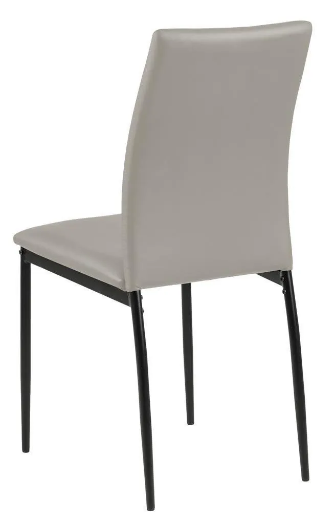 Krzesło MEBLIVA Demina Tapicerowane 92 cm, Ekoskóra - Beżowe