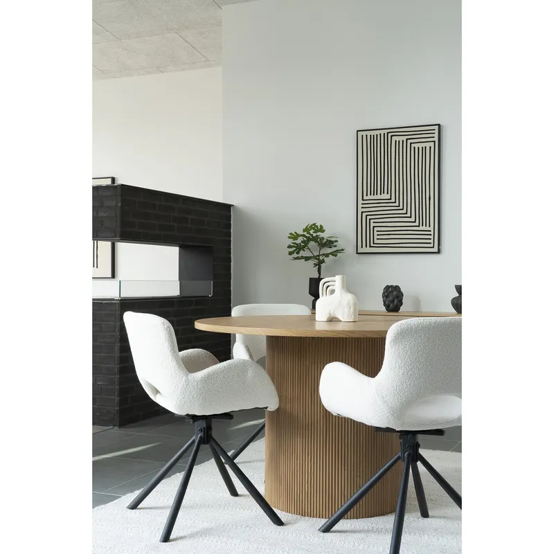 Stół MEBLIVA Boavista 120cm Okrągły Drewno - Naturalny