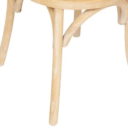 Krzesło MEBLIVA Drevo Drewniane Z Rattanem - Naturalny