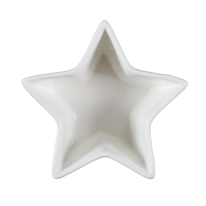 Zestaw 6 Naczyń Do Serwowania MEBLIVA Star/Moon Ceramika - Biały