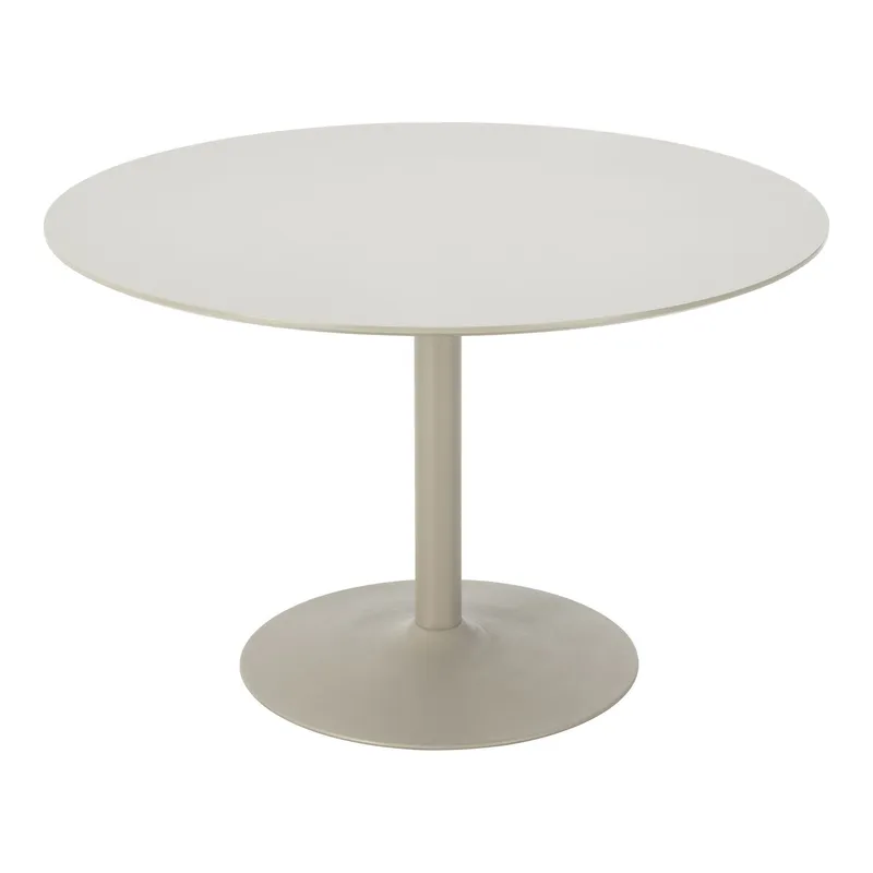 Stół MEBLIVA Riva Okrągły 120 cm Metal Nowoczesny - Piaskowy