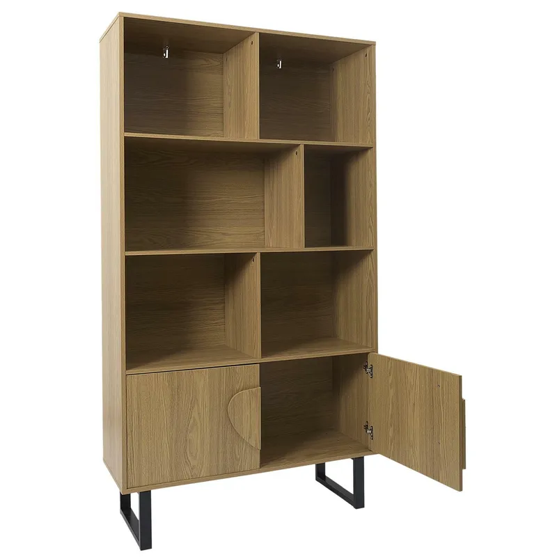 Regał Na Książki MEBLIVA Calypso, MDF, 180 cm - Naturalny