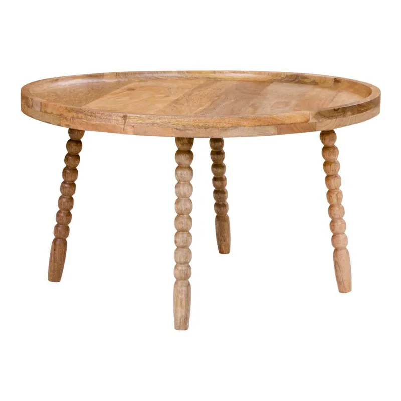 Stolik Kawowy MEBLIVA Jammu 60cm Drewno Mango - Naturalny