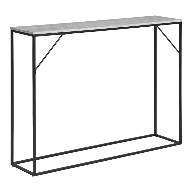 Konsola MEBLIVA Vita Loftowa, Trawertyn/Czarna - 110 cm
