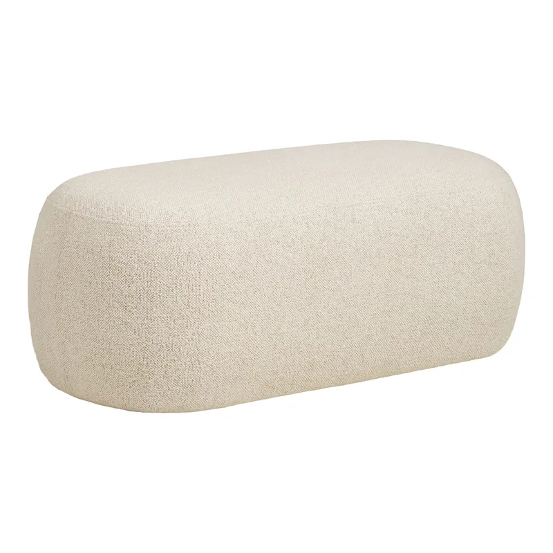 Ławka MEBLIVA Blossomville Bouclé 100 cm - Piaskowa