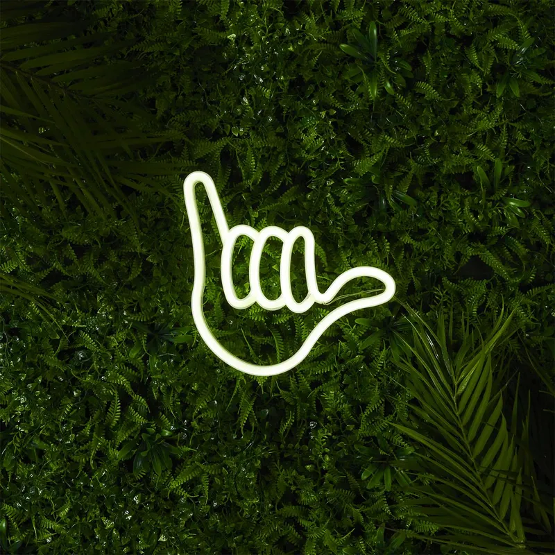 Lampka LED Neon Dłoń MEBLIVA - Nowoczesna Dekoracja Ścienna - Biały