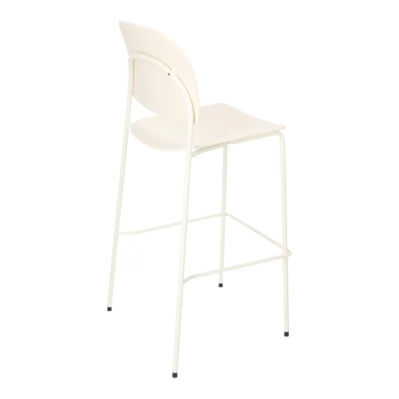Hoker Barowy MEBLIVA Ravio 75cm, Minimalistyczny Design - Kremowy