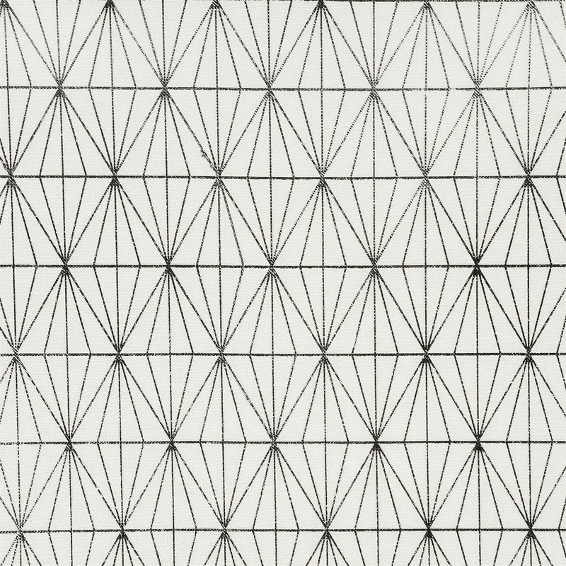 Obrus MEBLIVA Geometric Dore 140x250cm, 100% Poliester - Biały/Srebrny