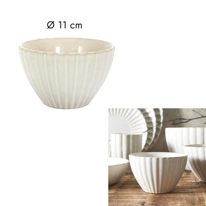 Miska MEBLIVA Vlora Ceramiczna 11cm - Beżowa