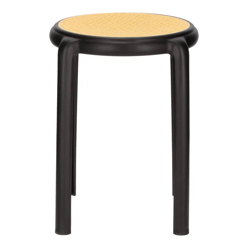 Stołek MEBLIVA Zula, Polipropylen, 45 cm - Czarny