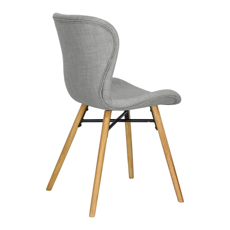 Krzesło MEBLIVA Batilda Tapicerowane Tkanina Boho - Light Grey
