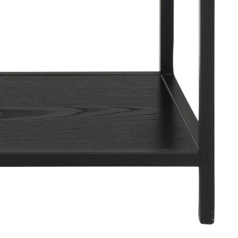 Regał Schodkowy MEBLIVA Seaford, Metal MDF, Nowoczesny - Czarny