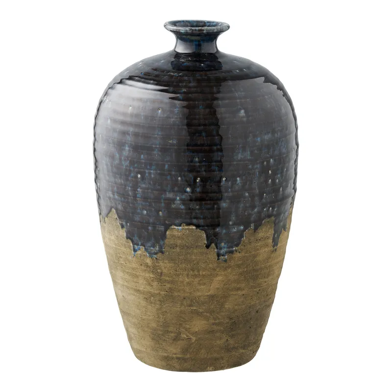 Wazon MEBLIVA Cali Ceramiczny, Wysoki 44,5 cm - Ciemnoniebieski