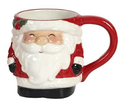 Kubek Świąteczny MEBLIVA Mikołaj Ceramiczny - Multikolor