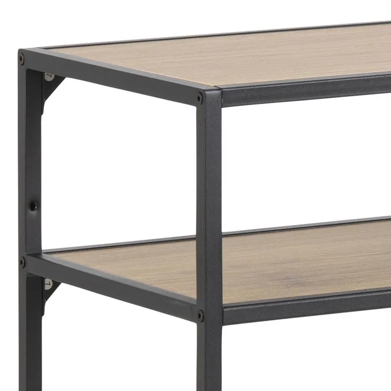 Konsola MEBLIVA Seaford Slim, MDF, 120x79 cm - Czarny