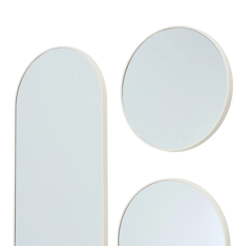 Zestaw 3 Luster MEBLIVA Veda Art Deco 75 cm - Beżowy