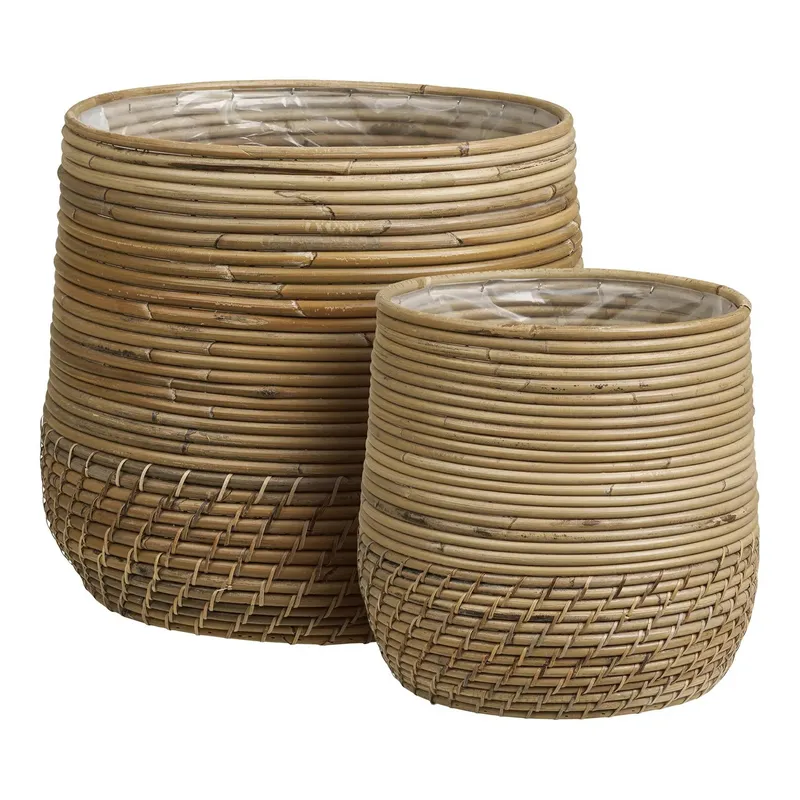 Kosze Do Przechowywania MEBLIVA Moro Rattan, Zestaw 2 szt. - Naturalny