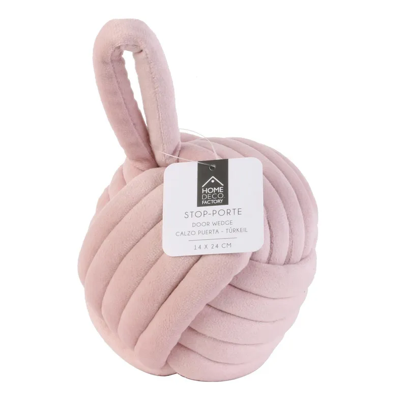 Stoper Do Drzwi MEBLIVA Yarn, Tkanina Glamour - Różowy
