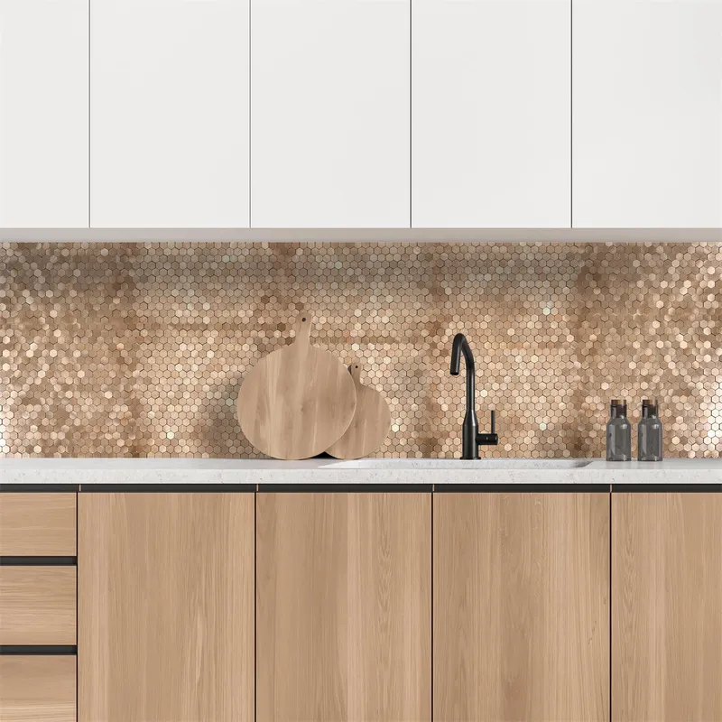 Panel Winylowy Samoprzylepny MEBLIVA Easy Stick Mozaika - Złota