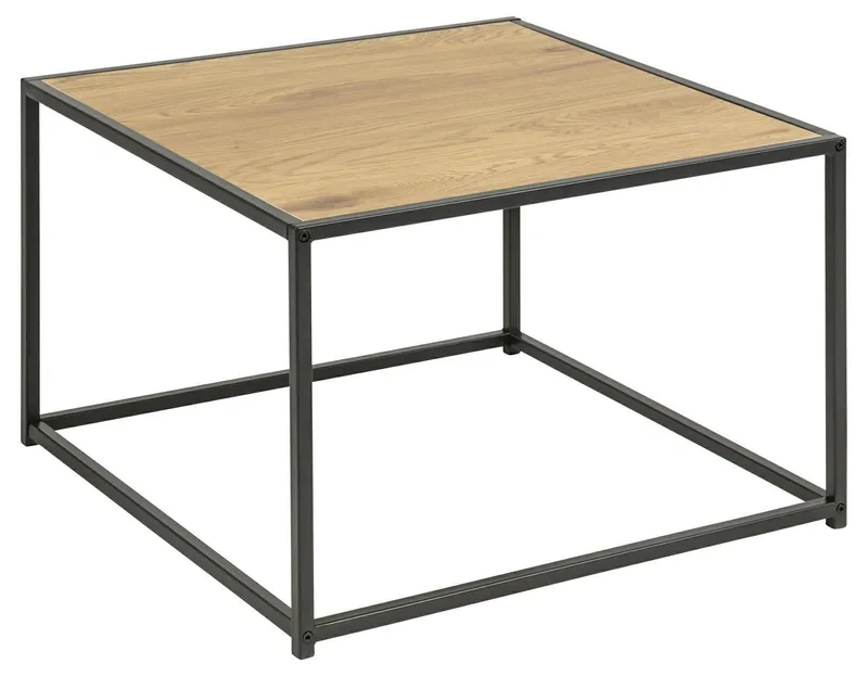 Stolik Kawowy MEBLIVA Seaford 60x60, Płyta Melaminowa - Czarny