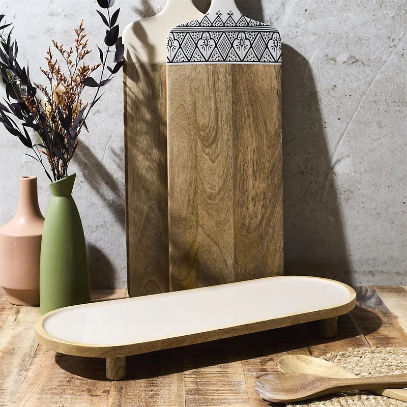 Taca Dune MEBLIVA Drewno Mango 50cm - Naturalny