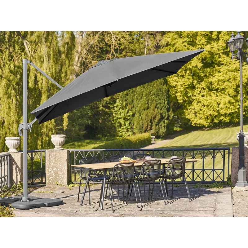 Parasol Wiszący GARDIVA Baza Aluminiowy 295x295 cm - Czarny