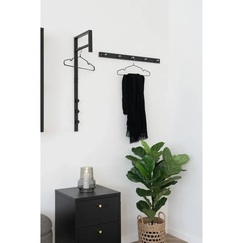 Wieszak Ścienny MEBLIVA Trento, Metalowy 82 cm - Czarny
