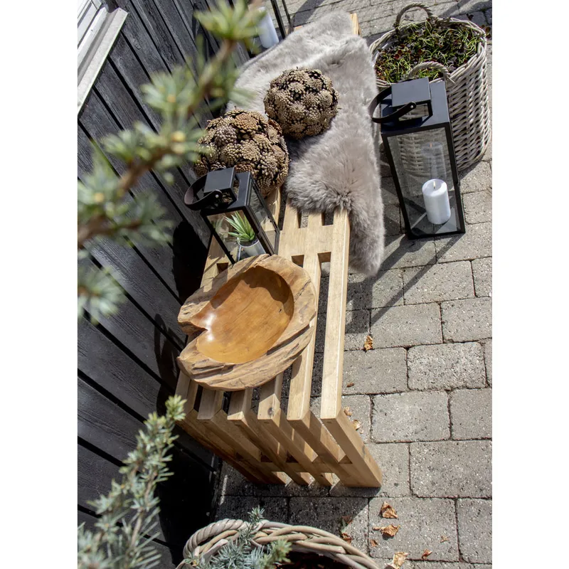 Miska Rio 30cm MEBLIVA Z Drewna Tekowego - Naturalny