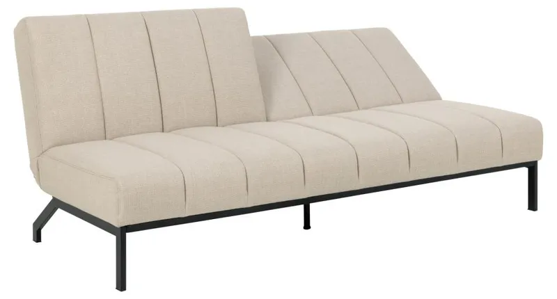 Sofa Rozkładana MEBLIVA Caix, Tkanina, Funkcja Spania - Beżowa