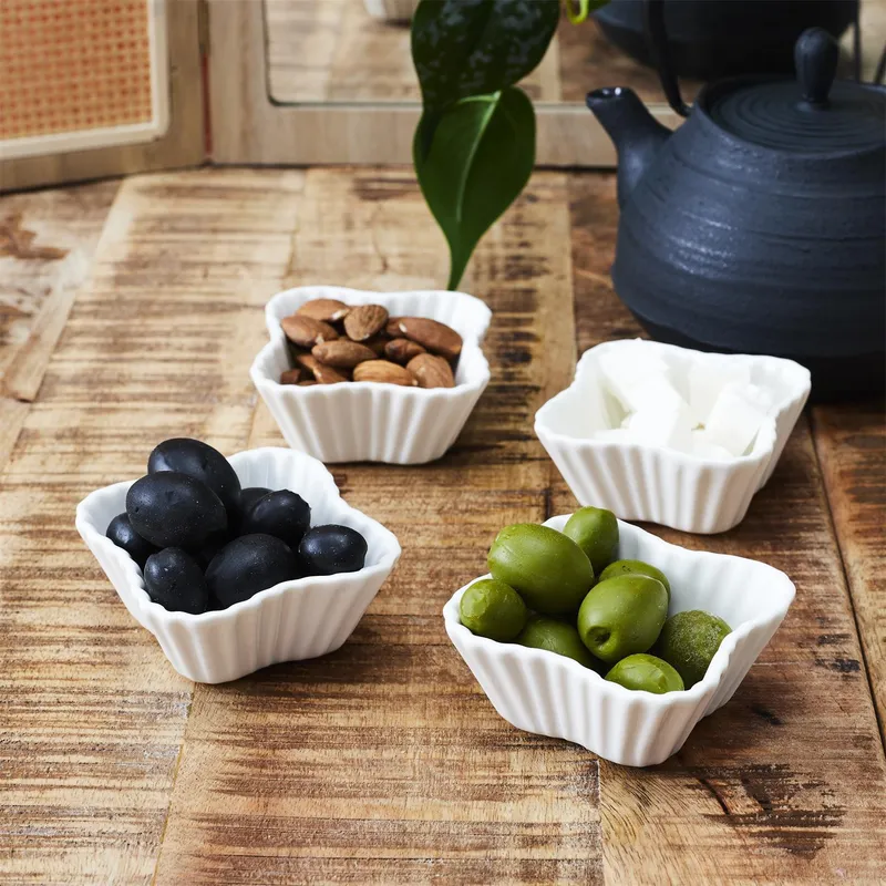 Miseczka Ramekin MEBLIVA Ceramiczna Do Przystawek, Boho - Biały