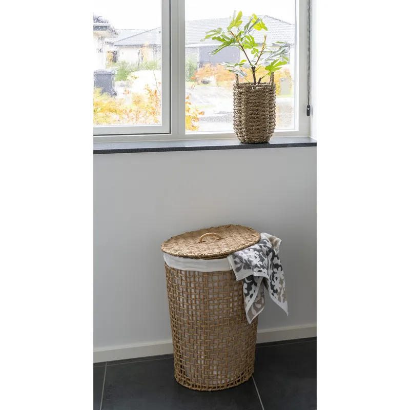 Kosz Na Pranie MEBLIVA Pomal Poliester Boho - Naturalny