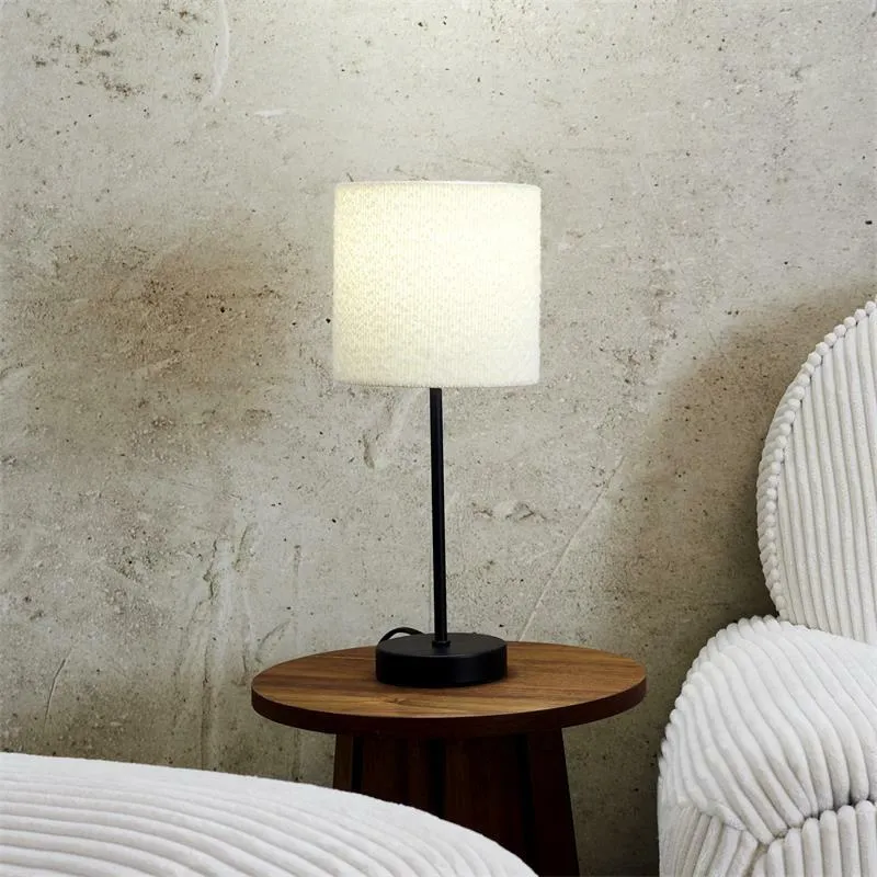 Lampa Stołowa MEBLIVA Boucle Skandynawska - Biała