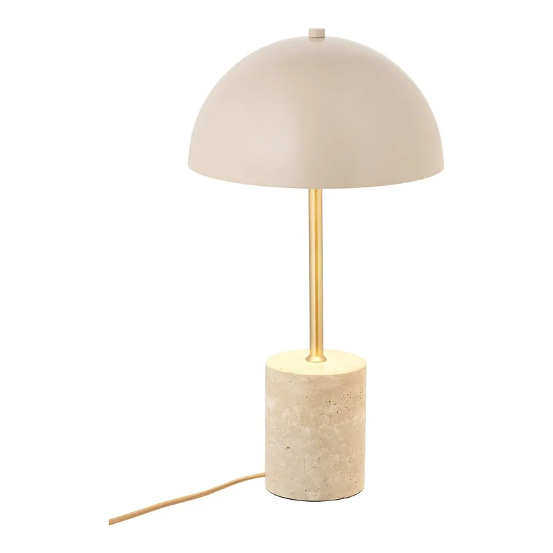 Lampa Stołowa MEBLIVA Sheffield Marmur I Metal - Beżowy