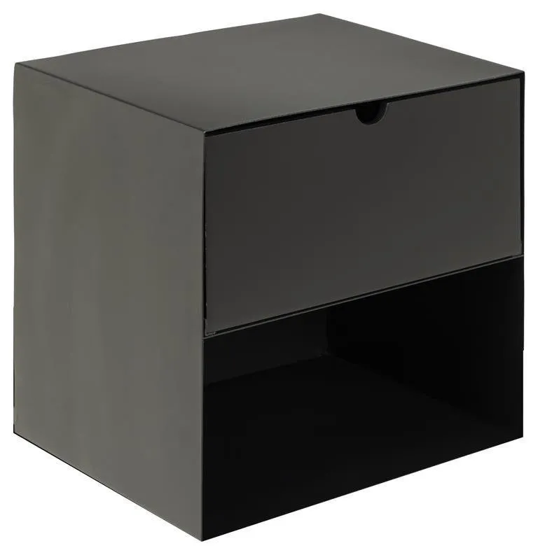 Szafka Nocna MEBLIVA Joliet, Holenderski Styl, Wymiary 30x30 cm - Czarna