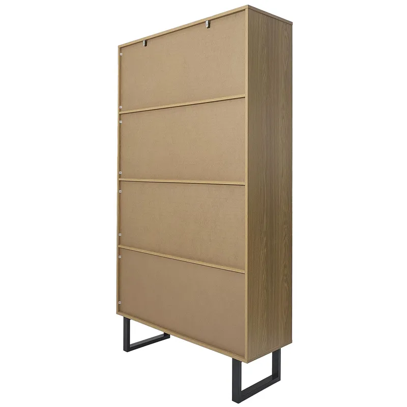Regał Na Książki MEBLIVA Calypso, MDF, 180 cm - Naturalny