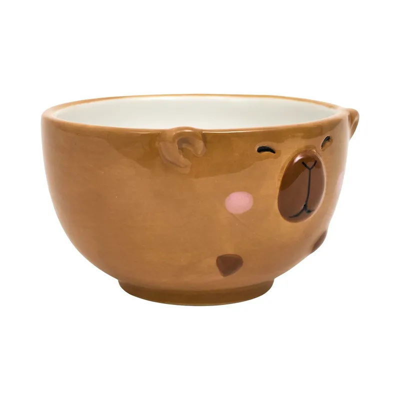 Miska Do Zupy MEBLIVA Kapibara Ceramiczna 400 ml - Brązowa