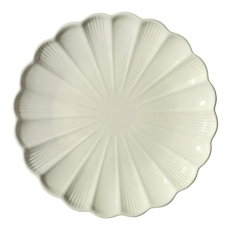 Talerz MEBLIVA Calista Ceramiczny, 27 cm - Kremowy