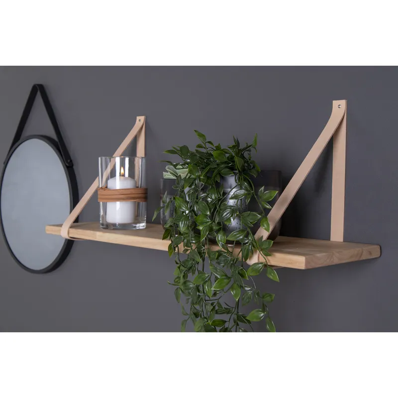 Półka Ścienna MEBLIVA Forno 120cm Drewniana Skandynawska - Naturalna