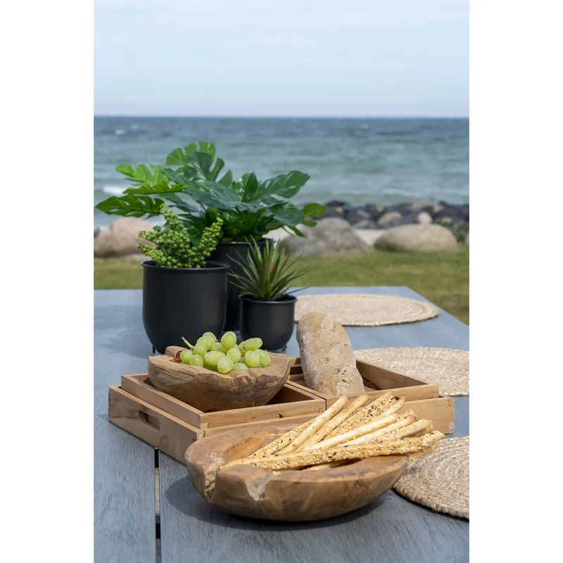 Miska Rio 20cm MEBLIVA Z Drewna Tekowego - Naturalny
