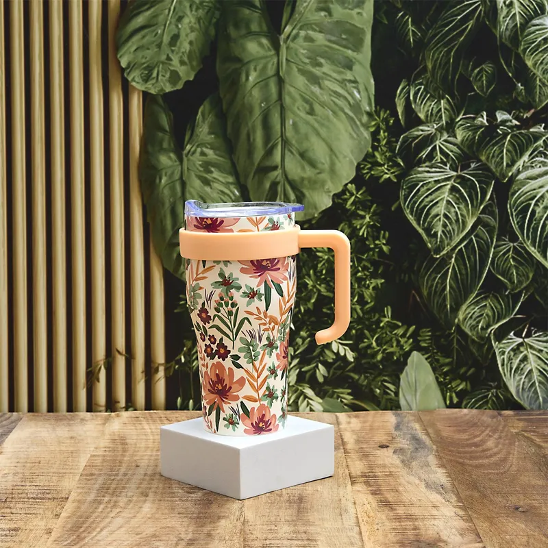 Kubek Termiczny MEBLIVA Mini Miami 0,6l Metal - Pomarańczowy