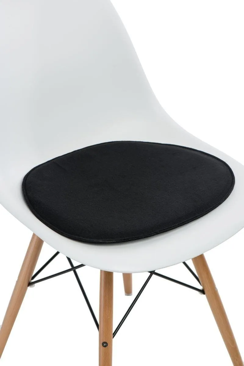 Poduszka Na Krzesło MEBLIVA Side Chair, Filc, Wymiary 36x41 cm - Czarna