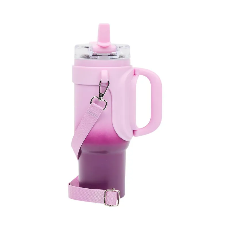 Kubek Termiczny MEBLIVA Malibu 900ml, Polipropylen - Różowo-Fioletowy