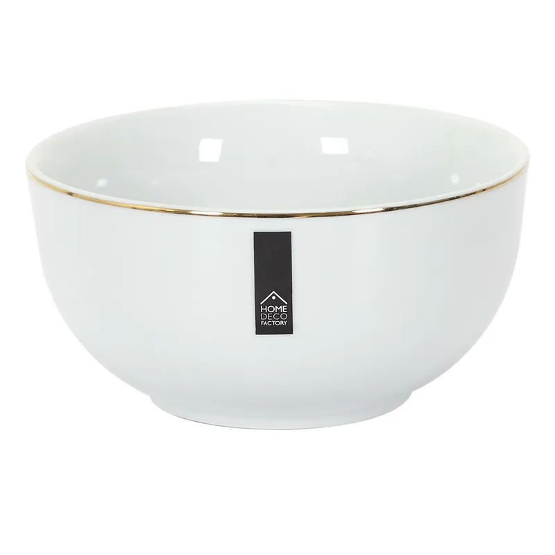 Miska Pearl Gold MEBLIVA Porcelana 500ml - Biała