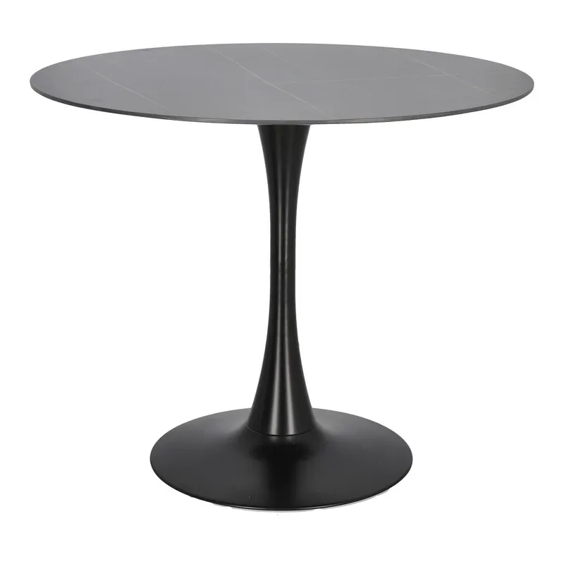 Stół MEBLIVA Skinny Premium Stone 90cm - Spiek Czarny