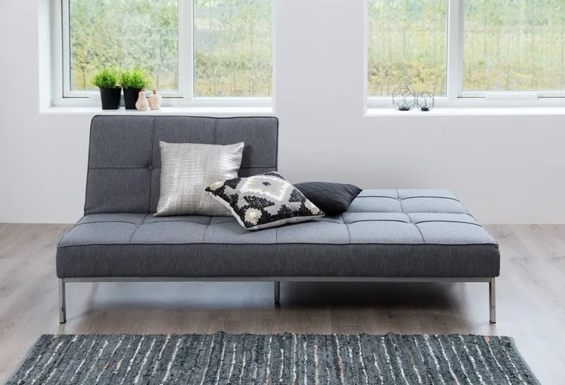 Sofa MEBLIVA Perugia VIC 3-OSOBOWA Rozkładana Welwet - Szary