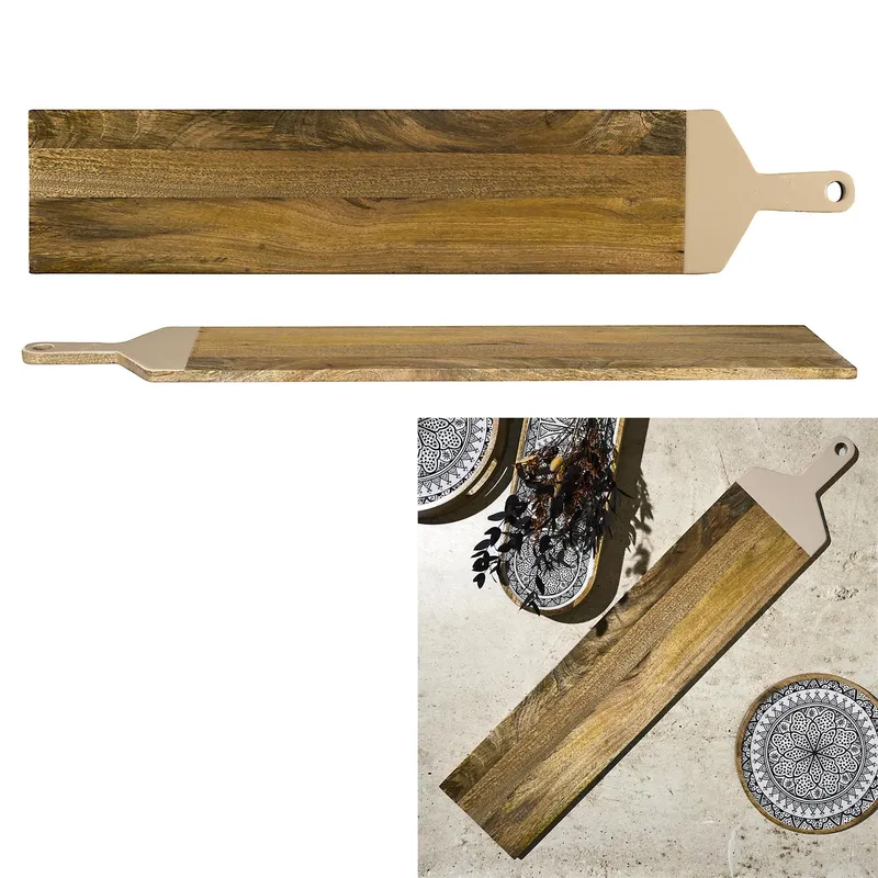 Deska Do Serwowania MEBLIVA Dune Wąska, Drewno Mango 100cm - Naturalny