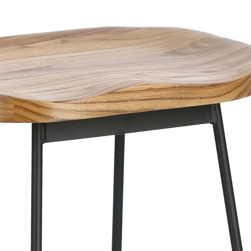 Stołek Barowy MEBLIVA Cazas Drewniany 74 cm - Naturalny