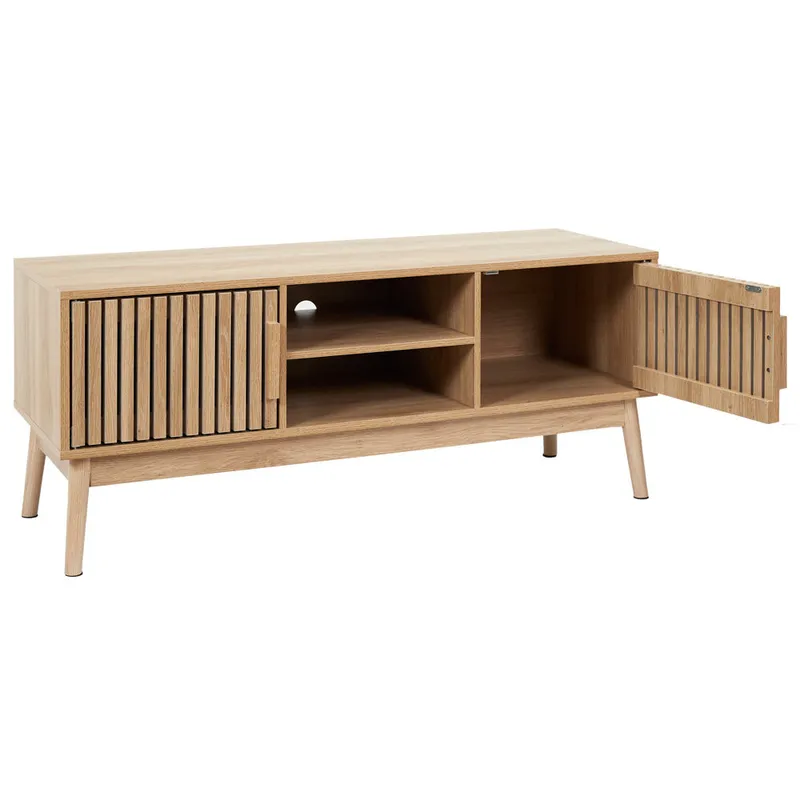 Szafka RTV MEBLIVA Klaus Drewniana Naturalna 117 cm