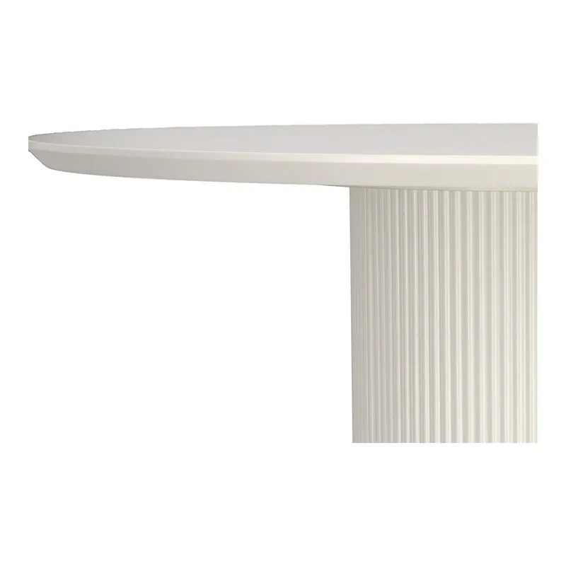 Stół MEBLIVA Elia Okrągły 100cm MDF Glamour - Biały